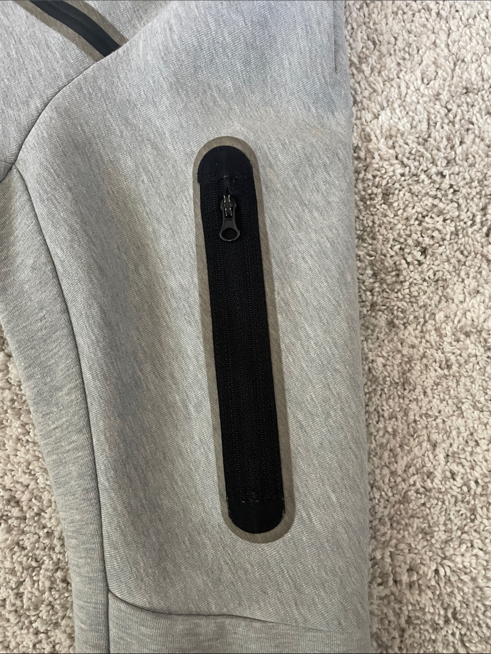 Nike-Tech Light Gray Full-Zip Hoodie Jacket - Picture 2 of 5